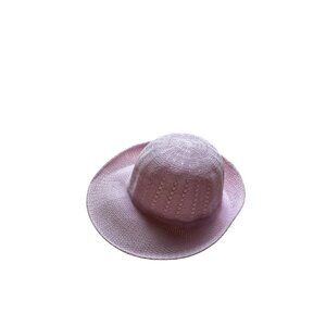 Light Purple Womens Straw Hat For Summer Beach Casual Wear Breathable Chic NWOT